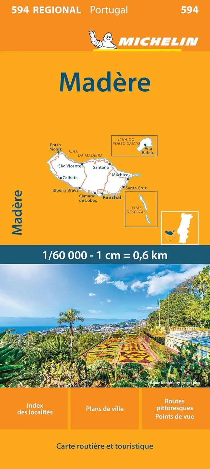 Michelin Regional Wegenkaart 594 Madeira