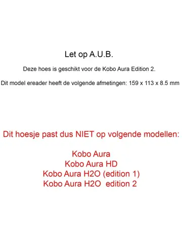 Ereader Hoesje - Sleepcover Kobo Aura edition 2