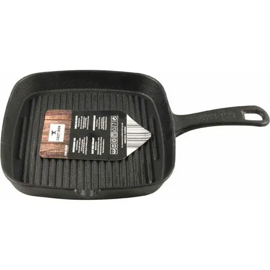 Cast Iron Grillpan - 23x23 cm- Gietijzer