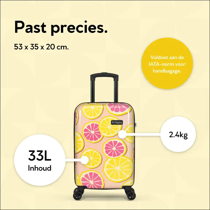 Handbagage Koffer met print - 55cm