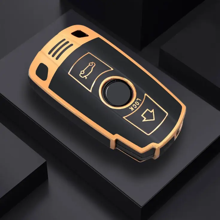 TPU Sleutelhoesje voor Bmw goud E4