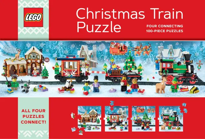 LEGO® Christmas Train Puzzle (4x100 stukjes)