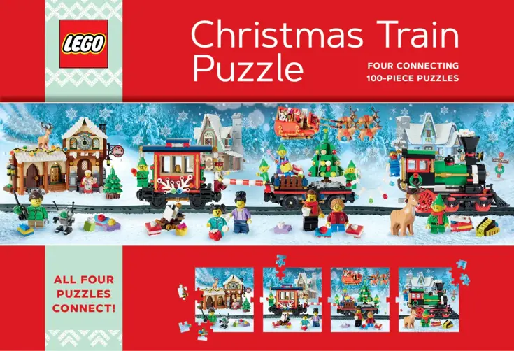 LEGO® Christmas Train Puzzle (4x100 stukjes)