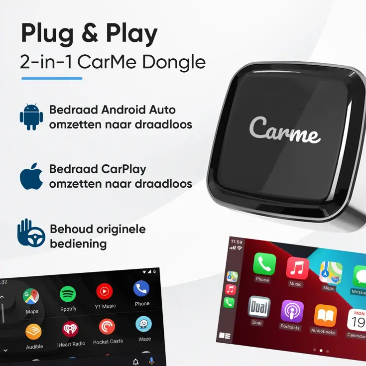 Mini 2-in-1 CarPlay & Android Auto Dongle V3