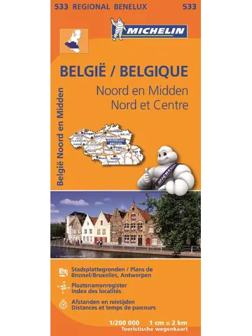 Michelin wegenkaart Regional 533 België noord & midden