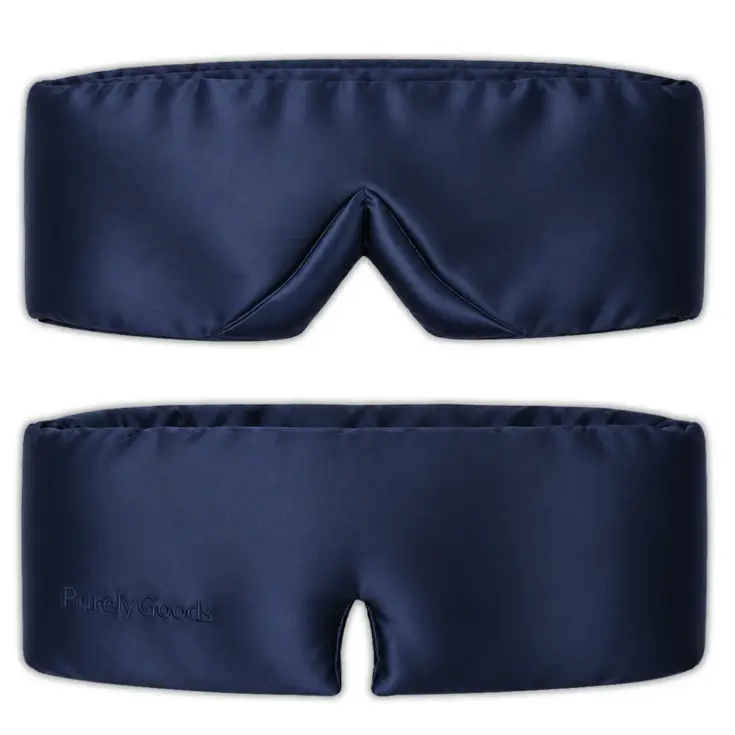 Zijden Slaapmasker - Verduisterend - Donkerblauw