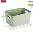 Sigma home - Opbergbox - 32L groen - 4-delig