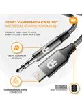Drivv. USB C Naar AUX Kabel - Nylon - 1 Meter