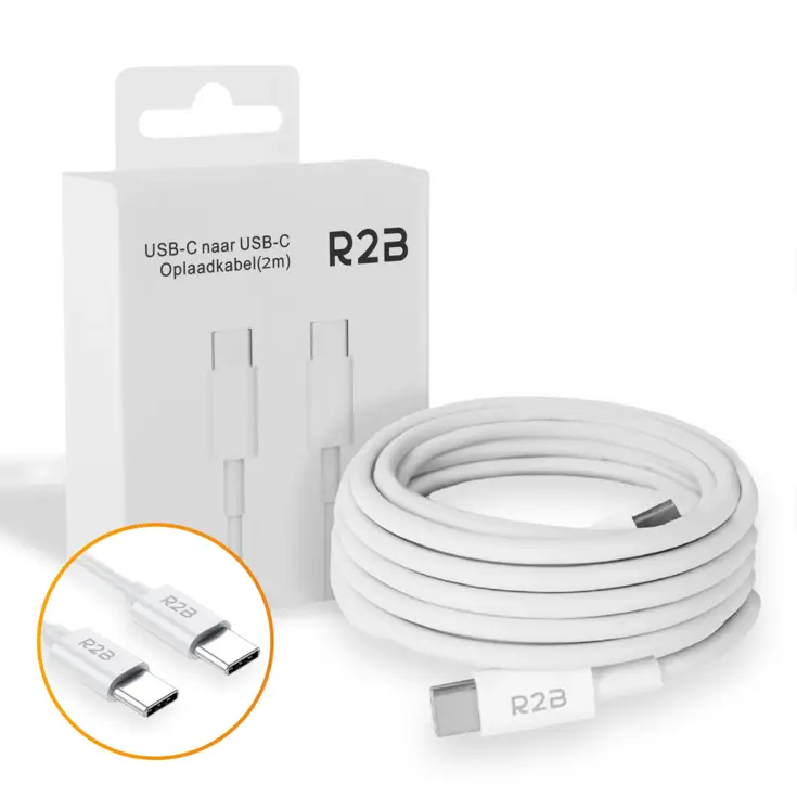 USB-C naar USB-C Kabel - 2 Meter