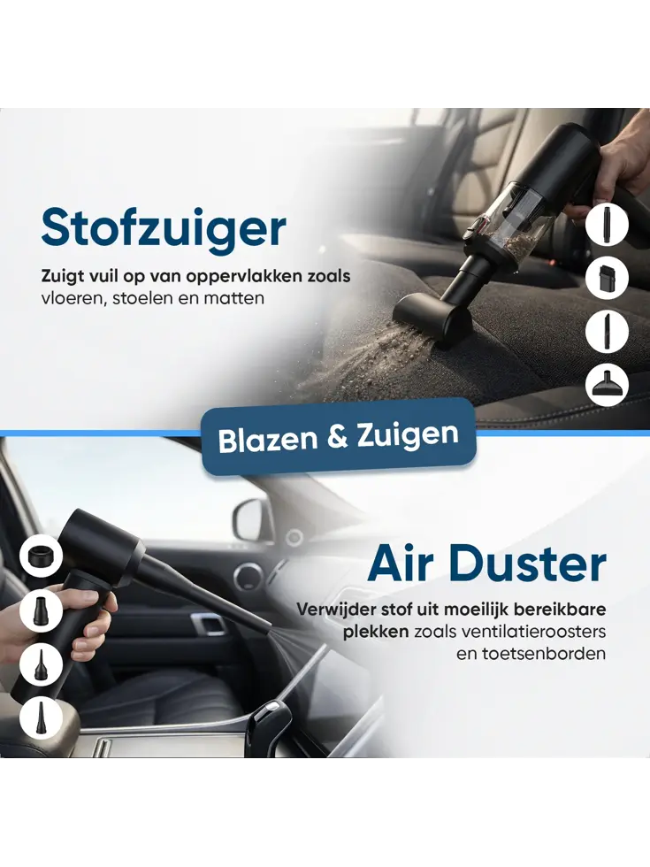 2-in-1 Auto Stofzuiger Pro - Opvouwbaar