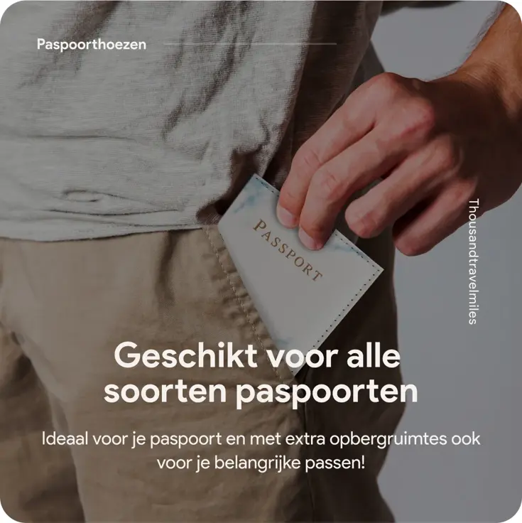 Paspoort hoes – 2 stuks – Blauw & Rood