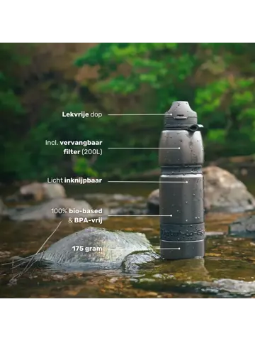 Waterfilter - Eco-Active 1 Liter - Zwart