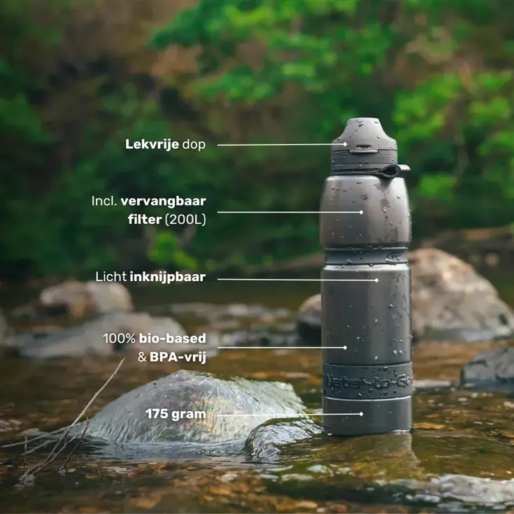 Waterfilter - Eco-Active 1 Liter - Zwart