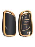 TPU Sleutelhoesje voor Peugeot goud C3