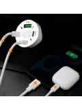 Autolader USB C & USB A - Snellader - Wit