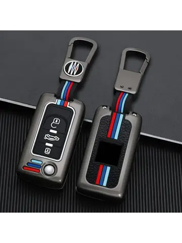 Metalen Sleutelhoesje voor Peugeot grijs D3