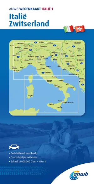 ANWB Wegenkaart Italie en Zwitserland