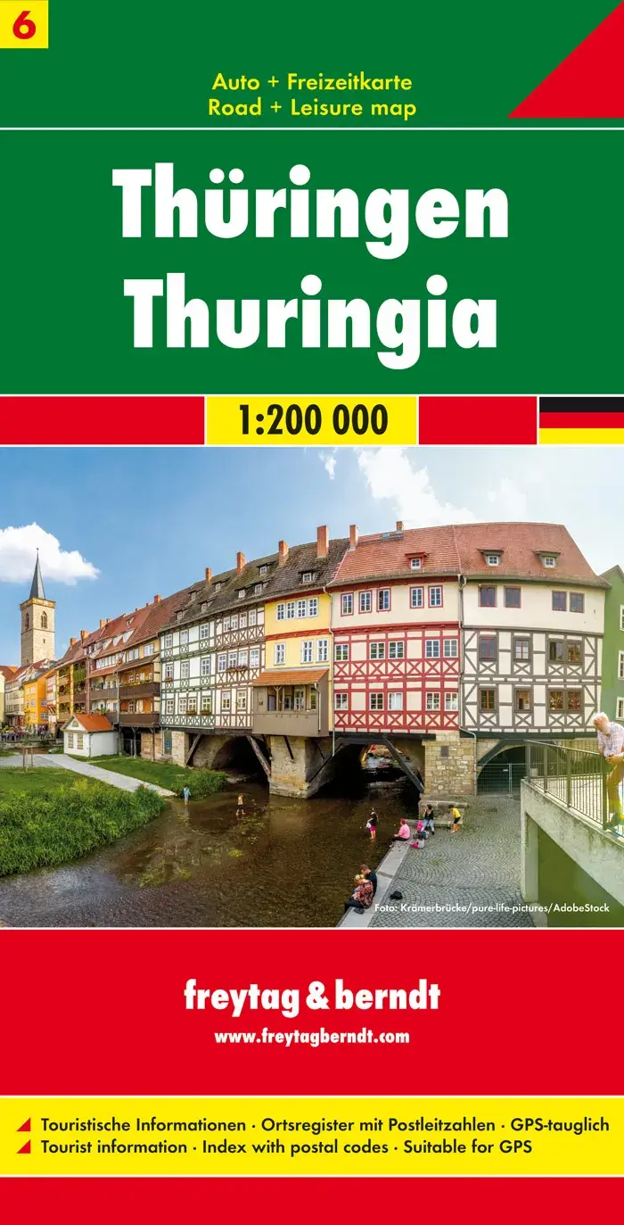 Wegenkaart Duitsland 6 - Thüringen
