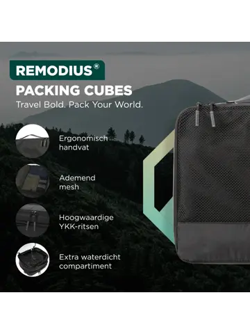 Remodius Packing Cubes Set 8-delig met Compressie