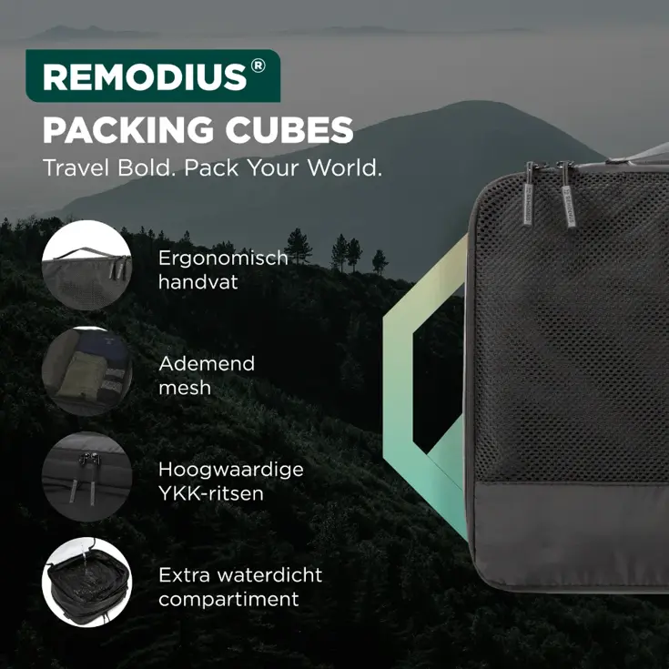 Remodius Packing Cubes Set 8-delig met Compressie