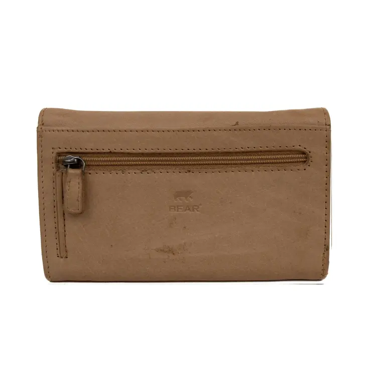 Sweety - XL portemonnee - Leer - Drukknoop