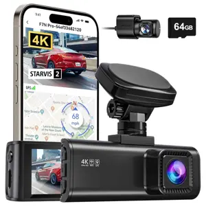 F7N Pro 4K Wifi GPS 2CH 64gb dashcam