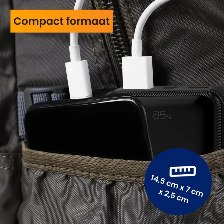 Powerbank 20000 mAh met Ingebouwde Kabels
