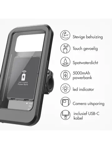 imoshion Telefoonhouder Fiets Powerbank