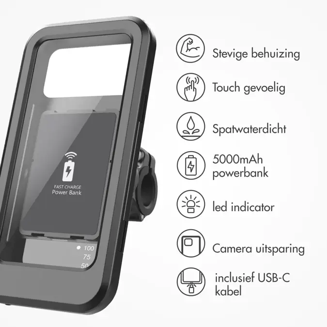 imoshion Telefoonhouder Fiets Powerbank