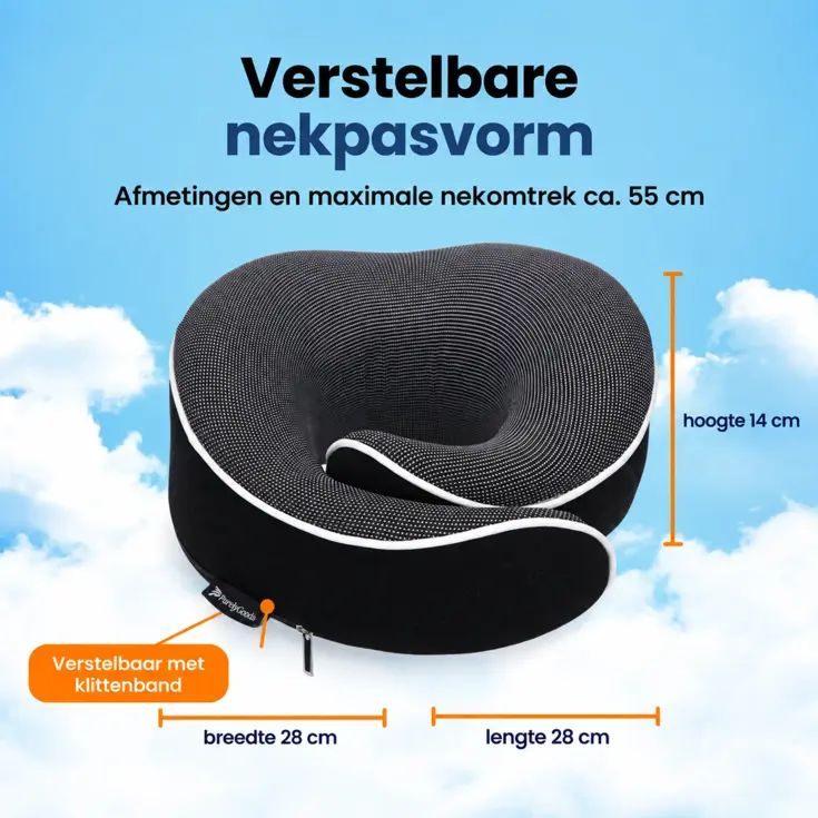 Reissets 2-Pack - Nekkussen Vliegtuig Memory Foam