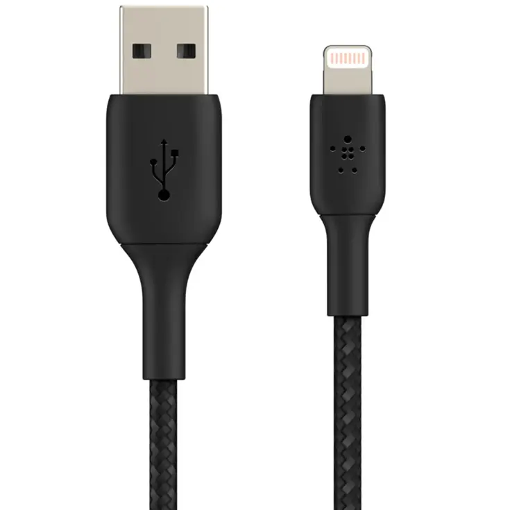Belkin Lightning naar USB kabel Gevlochten