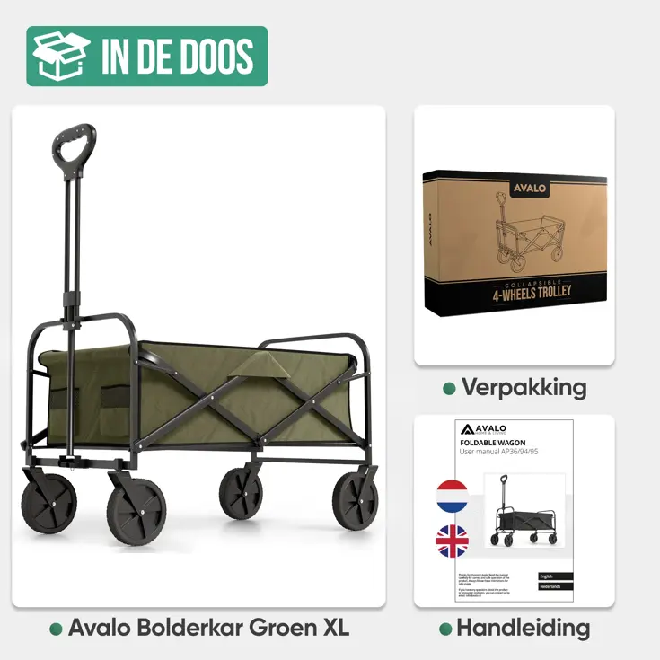 Bolderkar Opvouwbaar XL