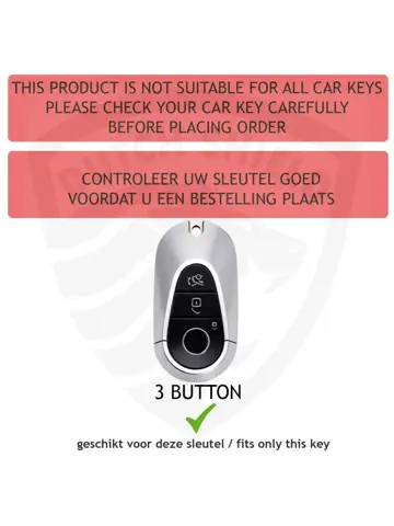 Metalen Sleutelhoesje voor Mercedes grijs, zwart C