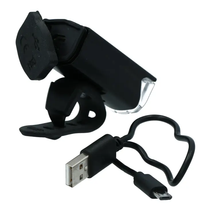 Oplaadbaar USB voorlicht met 200 lumen LED