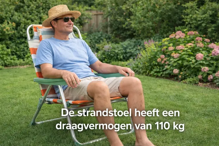 Opvouwbare strandstoel verstelbaar