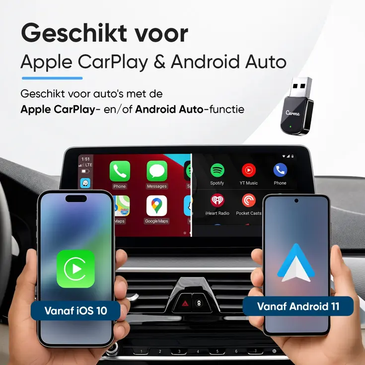 Mini 2-in-1 CarPlay & Android Auto Dongle V3