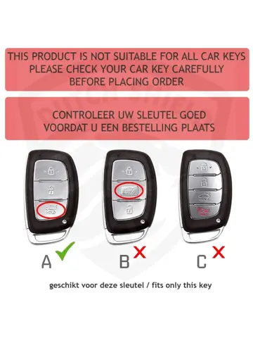 Metalen Sleutelhoesje voor Hyundai grijs A3B