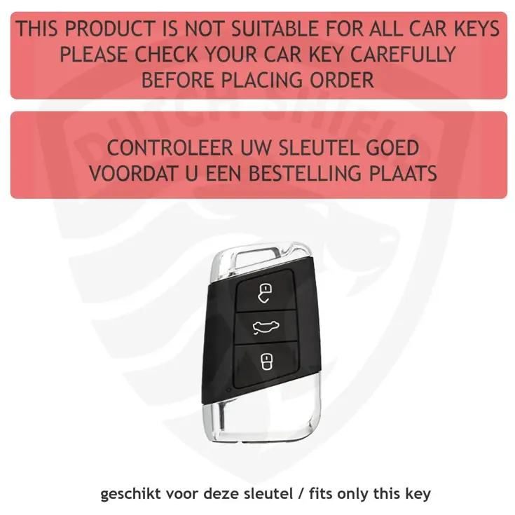 Metalen Sleutelhoesje voor Volkswagen grijs D3