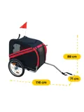 Hondenfietskar – Opvouwbaar –Max. 40 kg-Rood/zwart