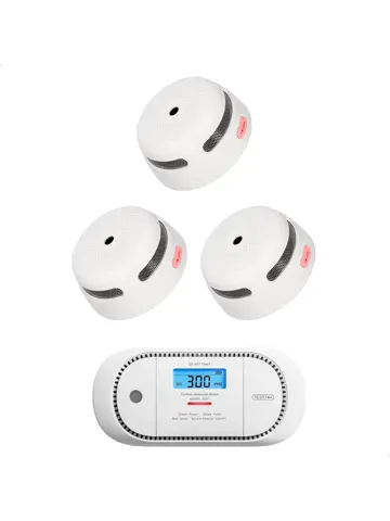 Brandpreventieset 3 Rookmelders, 1 CO-melder