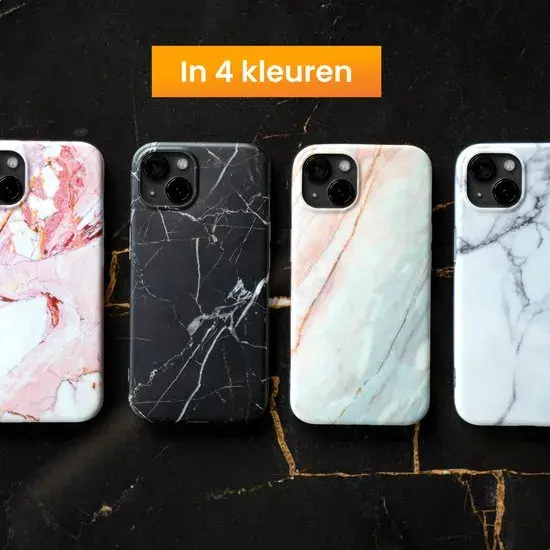 R2B iPhone 13 Hoesje Marmer + Screenprotector