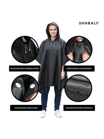 Shobaly Premium Regen poncho Regenjas Stretch