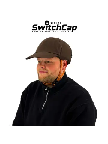 Vizorz SwitchCap fietshelm - Brown base cap