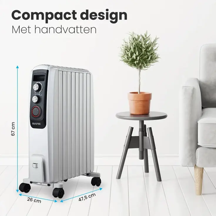 Olieradiator – 2000W – Met thermostaat