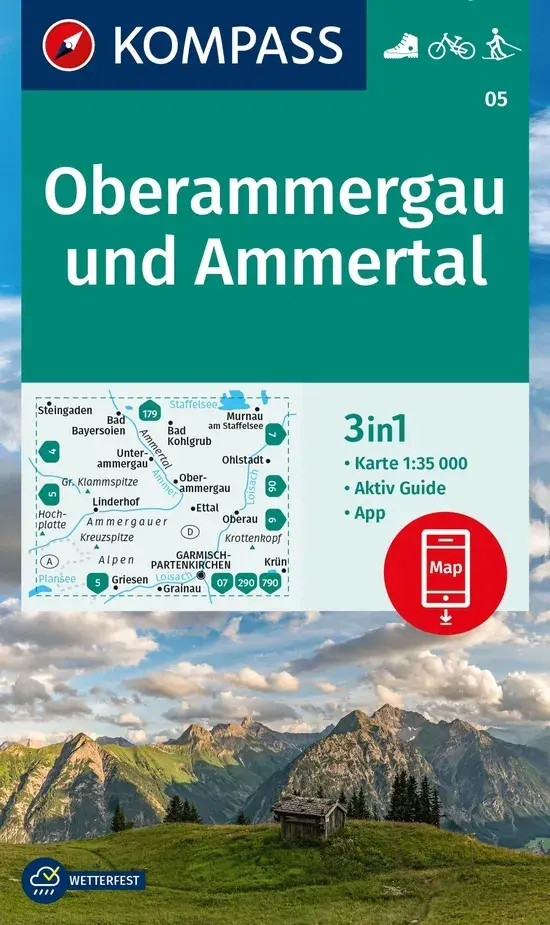 Wandelkaart WK05 Oberammergau Ammertal