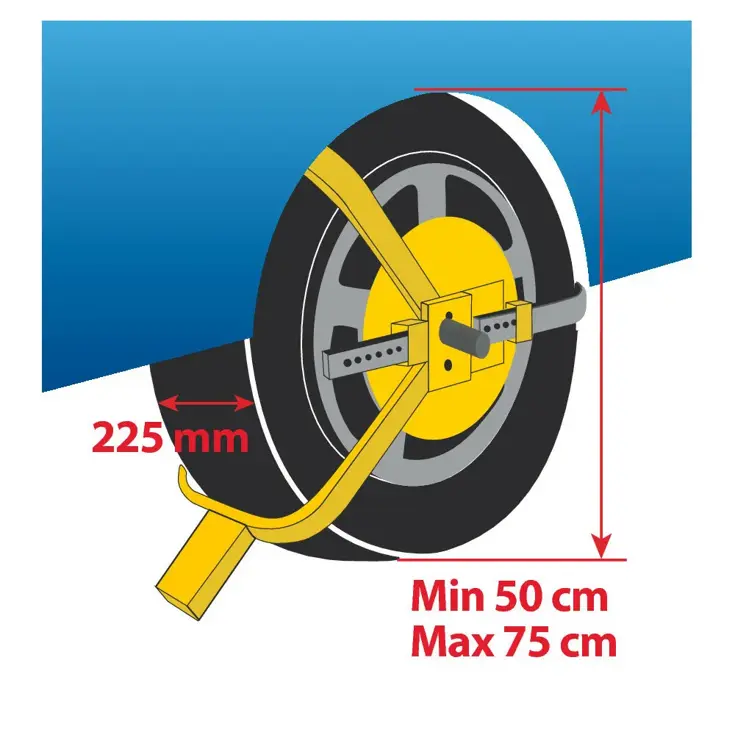 Wielklem 13–18 inch anti-diefstal