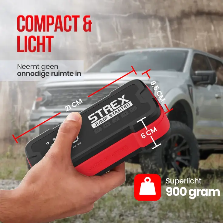 Jumpstarter voor Auto met Compressor