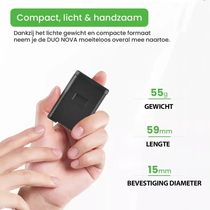 DUO NOVA - Fietshelmlamp Voor en Achter 300 lumen