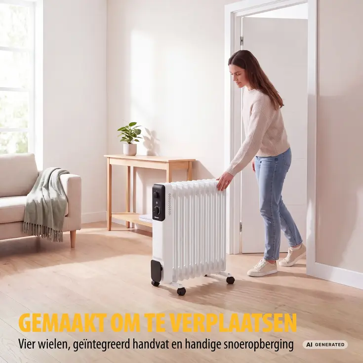 Olieradiator - Elektrische Kachel - 1500W