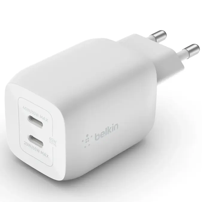 Belkin  Adapter 2 poorts - USB-C - 65W